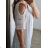 Kurzärmliges Sommerkleid aus Baumwolle für Damen (Einheitsgröße S/M) ITALIAN FASHION IM722253