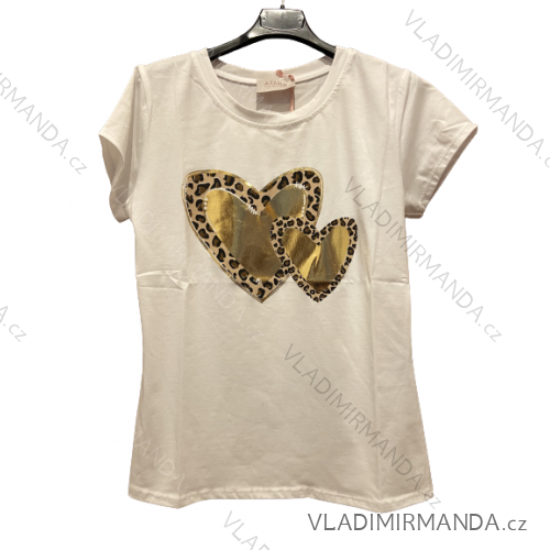 Kurzarm-T-Shirt für Damen (S/M EINHEITSGRÖSSE) ITALIAN FASHION IMPLP23LOVE