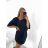 Übergroßes Kurzarmkleid für Damen (Einheitsgröße S/M) ITALIAN FASHION IMWY23061 S/M dunkelrosa