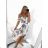 Sommer Kurzarm Sommerkleid (S / M ONE SIZE) ITALIENISCHE MODE IMWY21019 S/M weiß