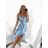 Sommer Kurzarm Sommerkleid (S / M ONE SIZE) ITALIENISCHE MODE IMWY21019 S/M weiß
