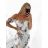 Sommer Kurzarm Sommerkleid (S / M ONE SIZE) ITALIENISCHE MODE IMWY21019 S/M weiß