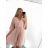 Kleid mit Knöpfen und geknöpften Damen (uni s-m) ITALIAN FASHION IM2203948 S/M béžová