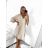 Kleid mit Knöpfen und geknöpften Damen (uni s-m) ITALIAN FASHION IM2203948 S/M béžová