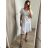 Kurzärmliges Sommerkleid aus Baumwolle für Damen (Einheitsgröße S/M) ITALIAN FASHION IM722253