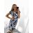 Kurzarmkleid für Damen in Übergröße (L-3XL) POLISH FASHION PMF23ORNAM