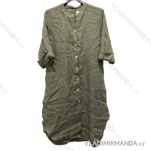 Übergroßes Hemdkleid für Damen in Übergröße mit 3/4-Ärmeln (L/XL/2XL Einheitsgröße) ITALIAN FASHION IM723ANNA