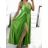 Langes trägerloses Sommerkleid für Damen aus Satin (S/M EINHEITSGRÖSSE) ITALIAN FASHION IMM22360 weiß
