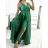 Langes trägerloses Sommerkleid für Damen aus Satin (S/M EINHEITSGRÖSSE) ITALIAN FASHION IMM22360 weiß
