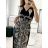 Šaty košilové dlouhý rukáv dámské (S/M ONE SIZE) ITALSKÁ MODA IMB23H03 dunkelblau XL/2XL