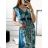 Šaty košilové dlouhý rukáv dámské (S/M ONE SIZE) ITALSKÁ MODA IMB23H03 dunkelblau XL/2XL