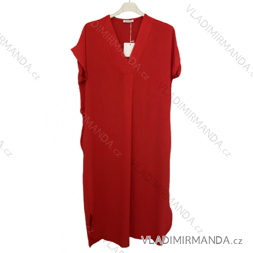 Kurzärmliges Sommerkleid aus Baumwolle für Damen (Einheitsgröße S/M) ITALIAN FASHION IM722253
