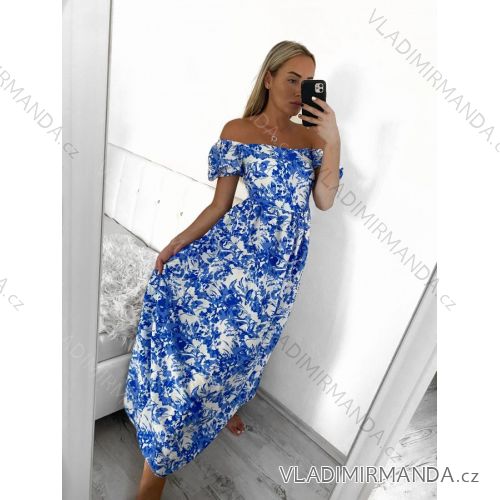 Sommer-Carmen-Langkleid für Damen SANTORINI (S/M EINHEITSGRÖSSE) ITALIAN FASHION IMPBB2323598
