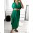 Damen-Sommerkleid mit Gürtel, kurzärmelig (S/M Einheitsgröße) ITALIAN FASHION IMPLI245904