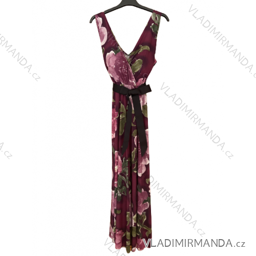 Eiskaltes ärmelloses langes Sommerkleid für Damen (S/M/L ONE SIZE) ITALIAN FASHION IMM22974