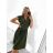 Elegantes Damenkleid mit kurzen Ärmeln (S/M EINHEITSGRÖSSE) ITALIAN FASHION IM923010/DU S/M beige