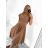 Elegantes Damenkleid mit kurzen Ärmeln (S/M EINHEITSGRÖSSE) ITALIAN FASHION IM923010/DU S/M beige