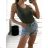 Sommer-Tanktop für Damen (uni sm) ITALIAN FASHION IMM20158 S/M Khaki