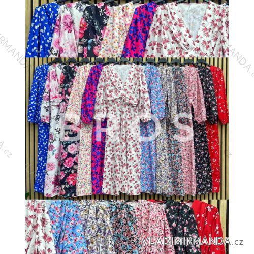 Sommerkleid Carmen aus Musselin für Damen (Einheitsgröße S/M) ITALIAN FASHION IMWE231506