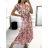 Sommerkleid für Damen, langes Maxikleid mit kurzen Ärmeln (Einheitsgröße S/M) ITALIAN FASHION IMM23M20835 S/M blau