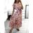 Sommerkleid für Damen, langes Maxikleid mit kurzen Ärmeln (Einheitsgröße S/M) ITALIAN FASHION IMM23M20835 S/M blau