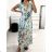 Sommerkleid für Damen, langes Maxikleid mit kurzen Ärmeln (Einheitsgröße S/M) ITALIAN FASHION IMM23M20835 S/M blau