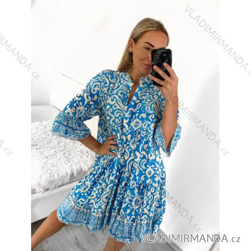 Šaty letní na ramínka dámské (S/M ONE SIZE) ITALSKÁ MÓDA IMPBB22B21841