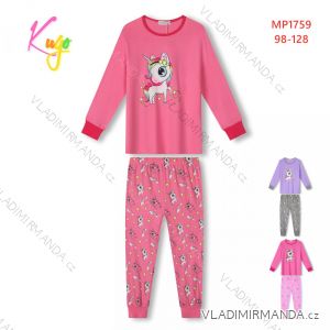 Langer Kinderpyjama für Mädchen (98-128) KUGO MP1759