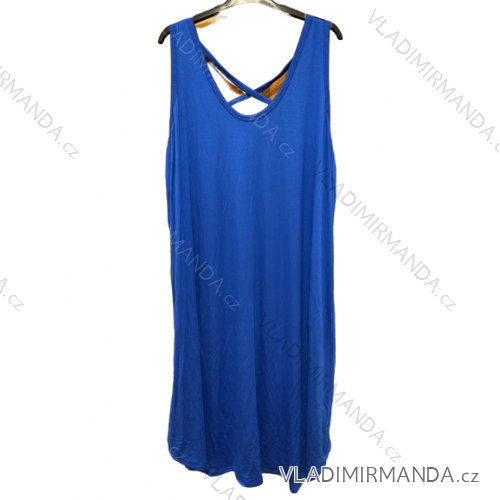 Šaty dlouhé letní krátký rukáv dámské proužek (S/M ONE SIZE) ITALSKÁ MODA IMD23399 3xl / 4xl königsblau
