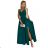 299-11 CHIARA elegantes Maxi-Langkleid mit Trägern – grün