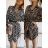 Langes Chiffon-Kurzarmkleid für Damen (S/M ONE SIZE) ITALIAN FASHION IMWGS231048