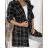 Damen-Button-Down-Hemdjacke mit Knöpfen (S / M ONE SIZE) ITALIAN FASHION IMWD217059