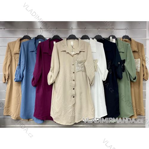 Langarm-Hemdkleid für Damen (S/M EINHEITSGRÖSSE) ITALIAN FASHION IMWGS232847