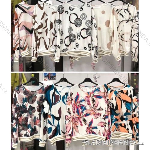 Langarm-Sweatshirt für Damen (S/M EINHEITSGRÖSSE) ITALIAN FASHION IMWE232867