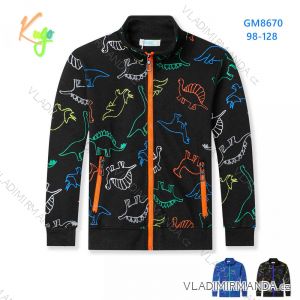 Kinder-Mädchen-Sweatshirt mit langen Ärmeln und Reißverschluss (98-128) KUGO FM8780/D
