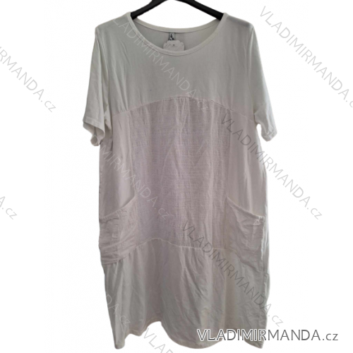 Lässiges Kurzarmkleid für Damen in Übergröße (L/XL/2XL Einheitsgröße) ITALIAN FASHION IM723061