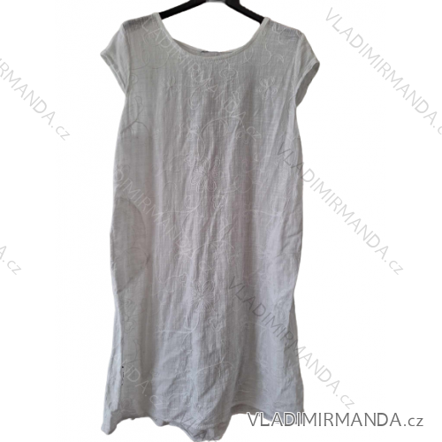 Kurzärmliges Sommerkleid aus Baumwolle für Damen (Einheitsgröße S/M) ITALIAN FASHION IM722253