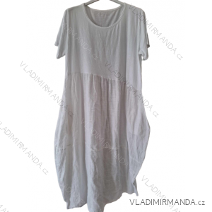 Kurzärmliges Sommerkleid aus Baumwolle für Damen (Einheitsgröße S/M) ITALIAN FASHION IM722253