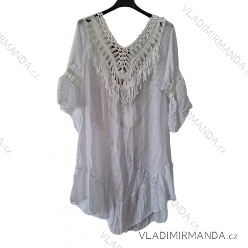 Damen-Sommer-Tunika über Badebekleidung, kurzärmelig (S/M/L/XL Einheitsgröße) ITALIAN FASHION IM723067