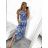 Langes Sommer Damenkleid (uni s-m) ITALIAN FASHION IMM20119
