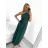 Langes, formelles, elegantes, ärmelloses Satin-Plisseekleid für Damen (Einheitsgröße S/M) ITALIAN FASHION IMM23M5790