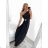 Langes, formelles, elegantes, ärmelloses Satin-Plisseekleid für Damen (Einheitsgröße S/M) ITALIAN FASHION IMM23M5790