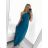 Langes, formelles, elegantes, ärmelloses Satin-Plisseekleid für Damen (Einheitsgröße S/M) ITALIAN FASHION IMM23M5790