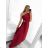 Langes, formelles, elegantes, ärmelloses Satin-Plisseekleid für Damen (Einheitsgröße S/M) ITALIAN FASHION IMM23M5790