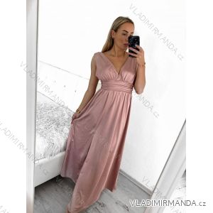 Langes ärmelloses Abendkleid für Damen (S/M/L EINHEITSGRÖSSE) ITALIAN FASHION IMS235192