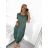 Kleid Oversize Kurzarm Damen (4XL/5XL ONE SIZE) ITALSKÁ MÓDA IM422026 -   žlutá -   2XL/3XL