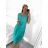 Kleid Oversize Kurzarm Damen (4XL/5XL ONE SIZE) ITALSKÁ MÓDA IM422026 -   žlutá -   2XL/3XL