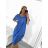Kleid Oversize Kurzarm Damen (4XL/5XL ONE SIZE) ITALSKÁ MÓDA IM422026 -   žlutá -   2XL/3XL