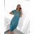 Kleid Oversize Kurzarm Damen (4XL/5XL ONE SIZE) ITALSKÁ MÓDA IM422026 -   žlutá -   2XL/3XL