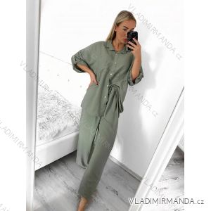 Damen-Set aus langen Hosen und Langarmhemd in Übergröße (L/XL/2XL Einheitsgröße) POLISH FASHION IMWT23BELLA